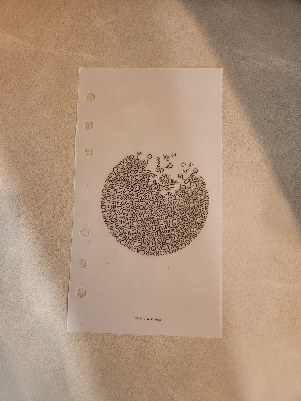 Personal Size Circle With Letter